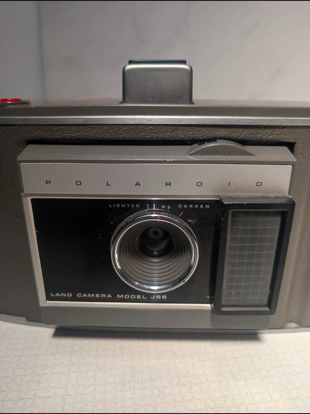 Vintage Polaroid Model J66 Land Camera With Leather Case UNTESTED AS IS